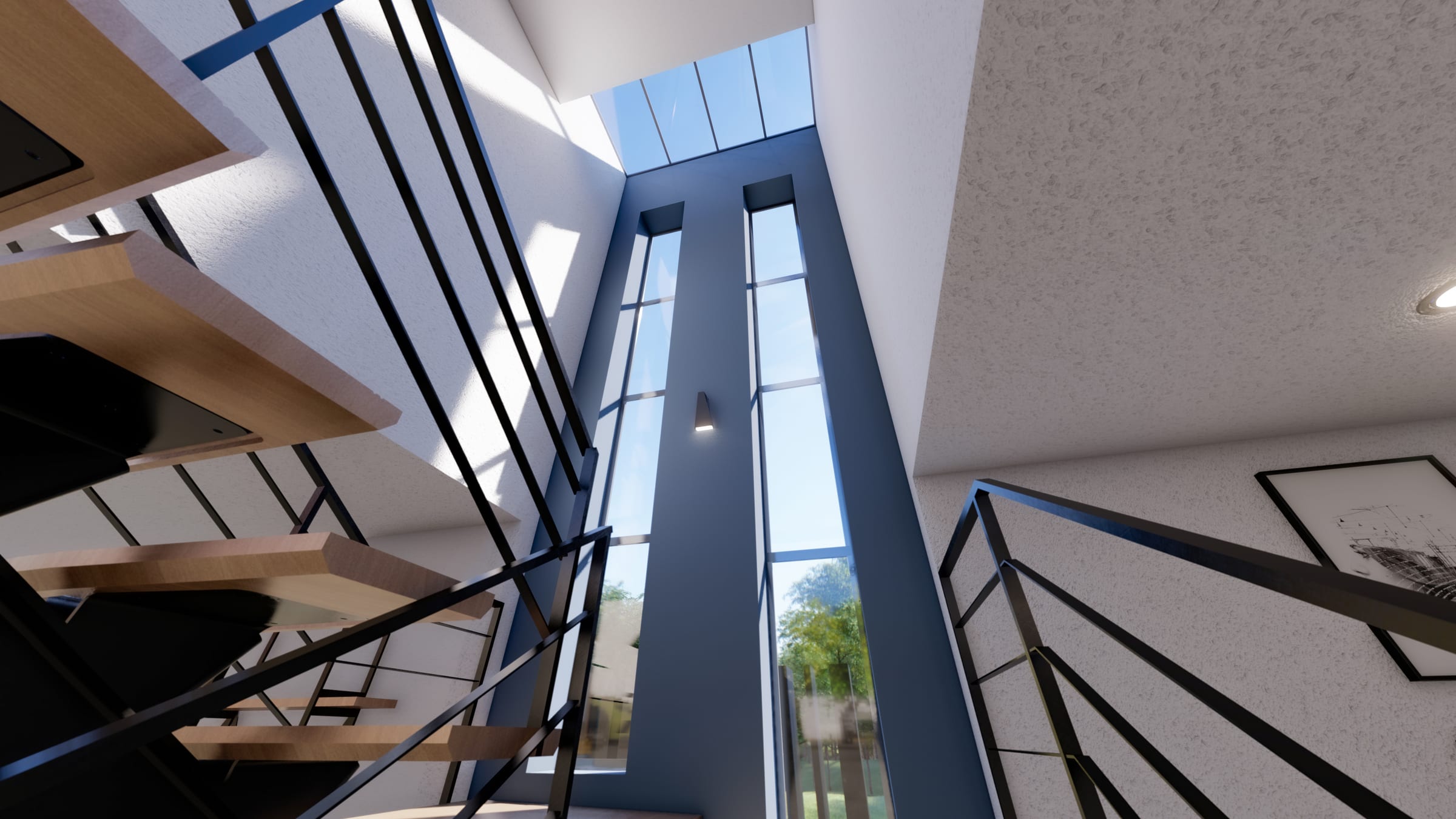 Render lobby y recepción proyecto residencial Reserva de Guadalupe — APLOSS