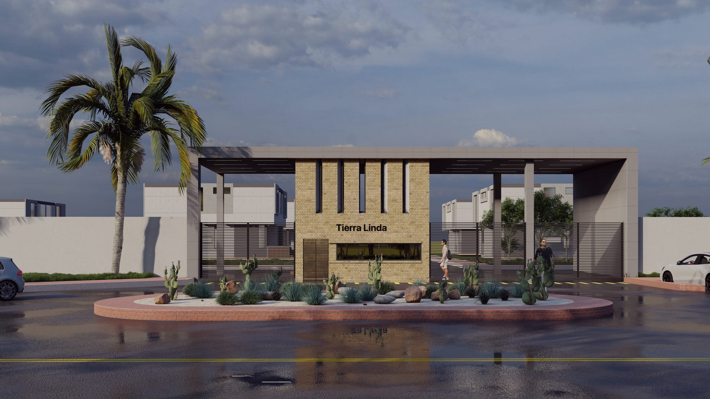 Render acceso principal conjunto residencial Tierra Linda Girardot — APLOSS